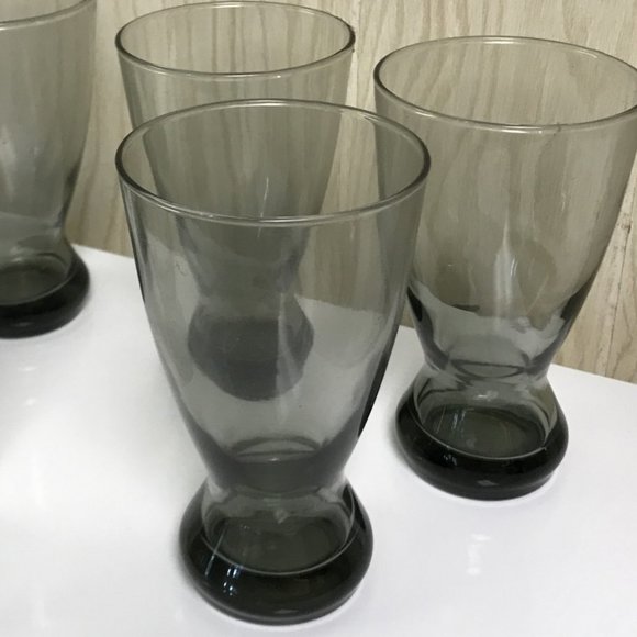 1960s Mid-Century Modern Smoked Glassware - Set of 4 - Picture 6 of 8
